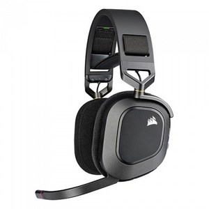 커세어 HS80 RGB WIRELESS 게이밍 헤드셋, Black