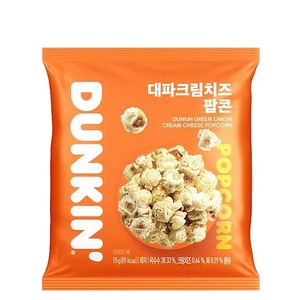 던킨 대파크림치즈 팝콘 포켓 미니팩, 15g, 10개