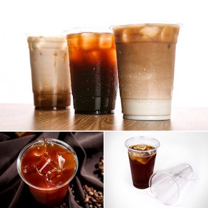PET 14온스 92파이 무지 투명컵 1박스(1000개) 테이크아웃컵 아이스 음료, 1세트, 420ml