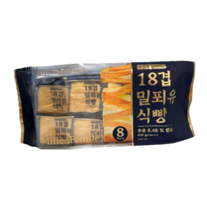 18겹 밀푀유 식빵 (80g x 8), 1개, 640g