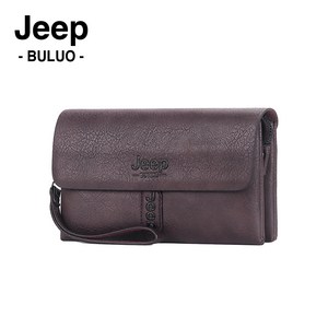 JEEP BULUO 남성 가죽 클러치백 남자 데일리 소지품 보관 장지갑 일수 가방