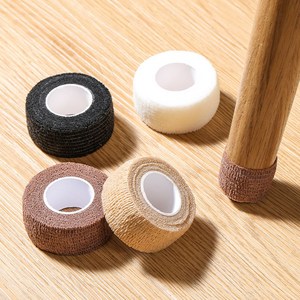 테이블 의자 다리 패드 무소음 미끄럼 방지 가구 발 테이프, 카키, 6개