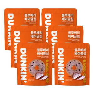 던킨도너츠 블루베리 베이글칩 60g X 6봉, 6개