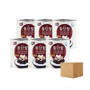 동서 리치스 통단팥 3kg X 6개(1박스) 팥빙수 재료 빙수팥, 6개