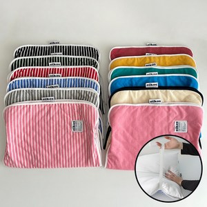 오이코스 국내생산 테리원단 밴딩 베개 커버 누빔 베겟잎 50x70