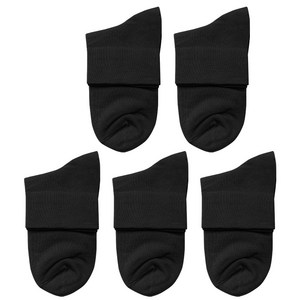 프레리 발목 조임 없는 무압박 단목 양말 5켤레