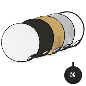 K&F CONCEPT 접이식 5 in 1 촬영용 반사판, Type2-60cm, 1개