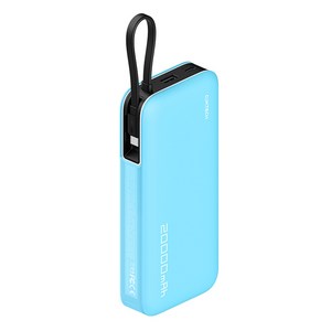 CUKTECH 쿡테크 55W 일체형 보조배터리 양방향 고속 충전 보조배터리 20000mAh 여행용 C타입 입출력 케이블+전력 표시/기내반입, 푸른색