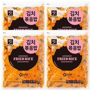 아워홈 행복한맛남 냉동 김치볶음밥 3kg, 4개