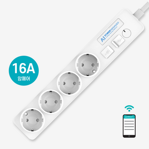 파워매니저 스마트멀티탭 대기전력차단 원격 USB IoT 콘센트 멀티탭, 1개, 2m