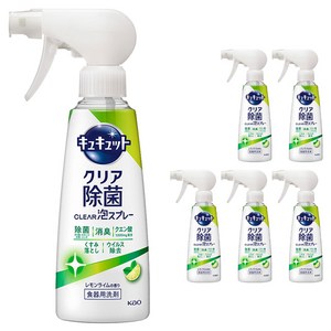 큐큣토 클리어 거품 스프레이 주방세제 레몬 라임향, 6개, 280ml