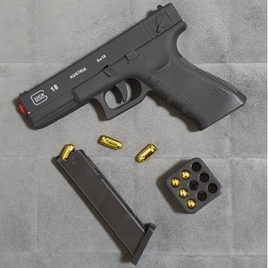 탄피배출 반자동 권총 검정색 glock 18, 글록18 (레이저 미포함), 1개