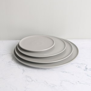[킴스아트]그레이 원형접시(5size) / 디저트 피자접시 까페 레스토랑 접시 앞접시, 그레이 원형접시 3호
