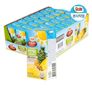 Dole 프리미엄 파인애플 주스 120ml 32팩 1박스, 32개