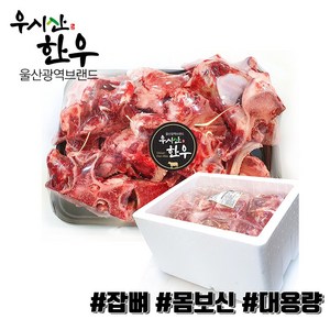 더예쁜한우 한우 잡뼈 보신용 10kg 대용량 업소용 우시산한우 냉동, 1개