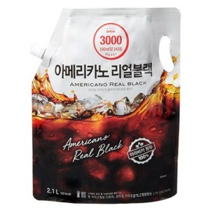 아메리카노 대용량 파우치 2.1L 헤이즐넛 스위트 블랙 온리프라이스 아이스커피, 3개