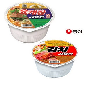 농심 육개장 사발면 86g + 김치사발면 86g, 18개