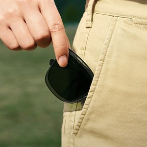 RAUOJOS 편광 선글라스 스테인리스 접이식 선글라스 UV400 보호 + 접이식 안경 케이스 ROS-MFS001