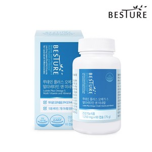 베스처 루테인 플러스 오메가3 멀티비타민 앤 미네랄 60정 (2개월분), 1.25g, 1개