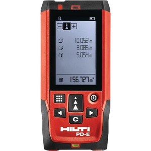 Hilti 2062051 PD-E 레이저(1mW 635nm 클래스 2 II) 거리계(소프트 케이스 포함), 범위 측정기, 1개