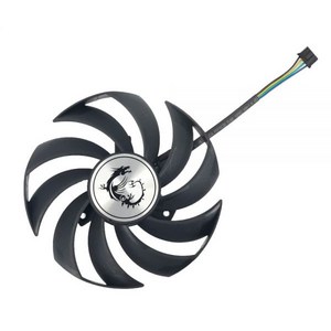 냉각기 90MM 4핀 그래픽 카드 팬 fo MSI 지포스 RTX 3060 3070 3080 3090 3060Ti 3070TI 게이밍 X 트리오 GUP Radeon RX 680, Oiginal Fan-C, 1개