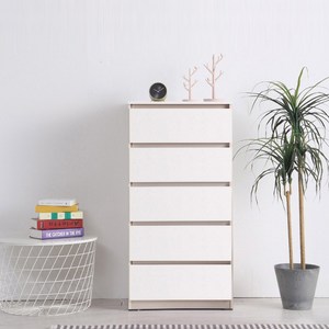 대도갤러리 클래시 하이그로시 600 5단 서랍장, 화이트(무광)