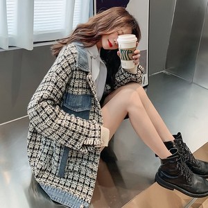 대박난박양 트위드 데님 자켓