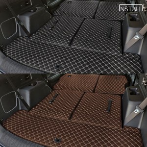 디올뉴 싼타페 MX5(가솔린 하이브리드) 인스톨 프리미엄 퀄팅 트렁크매트, 싼타페 mx5(가솔린용), 7인승 2열등커버+3열등커버+트렁크바닥, 블랙+브라운(실)