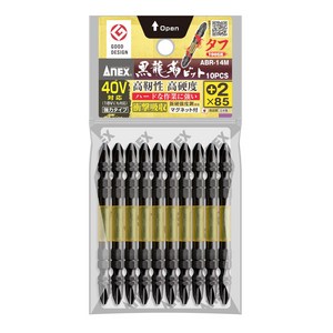 ANEX 아넥스 블랙 토션 드라이버 비트 ABR-14M +2X85, 1개