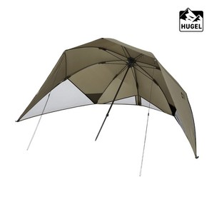 휴겔 1초 원터치 우산 텐트 2~3인용, 원터치 쉐이드, 카키