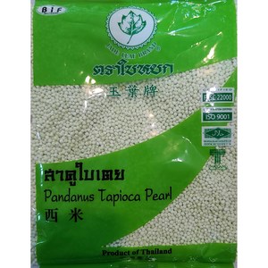 [THAI 태국] JADE LEAF BRAND 타피오카펄 Tapioca Pearl 400g worldfood, 1개