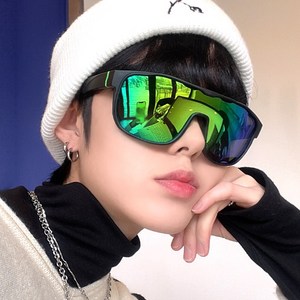 남자 남성 빅사이즈 스포츠 자전거 라이딩 해변 비치 낚시 편광 고글 선글라스, [SCC-4007] 편광 그린미러 선글라스