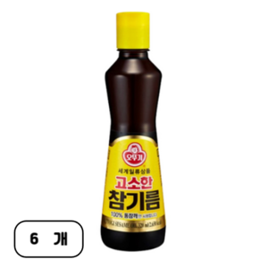 오뚜기 고소한 참기름, 320ml, 6개