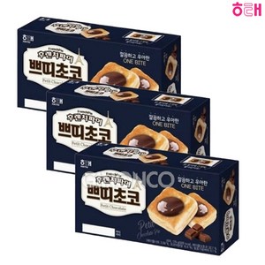 헤이즐넛 초코크림을 올려 입안 가득 고소한 해태 후렌치파이 쁘띠초코, 3개, 179g