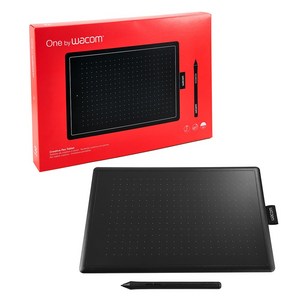 와콤 One by Wacom 펜 타블렛 중형 CTL-672, CTL-472, Black + Red