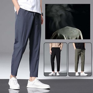 남자 여름 쿨 슬랙스 시원한 냉장고 바지 아이스 팬츠 9부