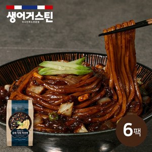 생어거스틴 중화 직화 짜장면 330g 6개 캠핑음식 간편식, 1세트