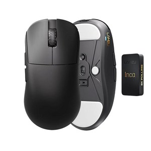 LAMZU 람주 잉카 Inca 무선 게이밍 마우스 Wieless 8K 초경량, 람주 잉카INCA (블랙)