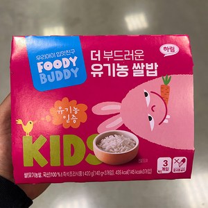 푸디버디 더 부드러운 유기농 쌀밥, 140g, 6개