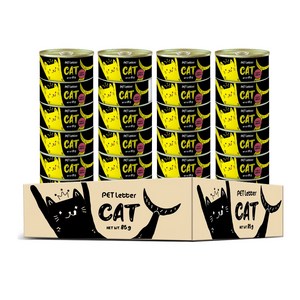 펫레터 참치&오메가3 85g x 24개입 고양이 캔, 단품