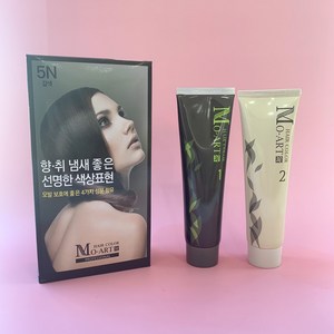 냄새 안나는 순한 흰머리 새치 모아트 헤어칼라 염색약 150ml, 5N 갈색, 1개