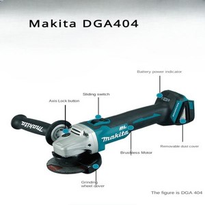 Makita 전동 공구 연마기 도구 무선 각도 브러시리스 샌딩기 DGA404, 1개, 01 Bare machine