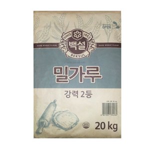 CJ 백설 강력 2등 밀가루 20kg, 1개