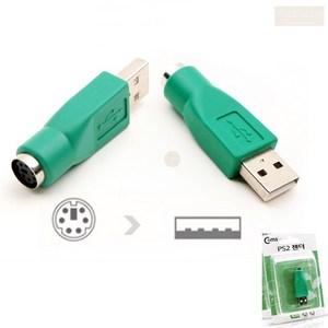 유선 마우스 키보드 컴퓨터 잭 젠더 USB M to PS2 F 아답타, 1개