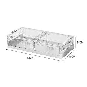 지비킹 접이식 언더베드 침대밑 수납함 먼지커버 이동식 폴딩 정리함, 1개, 투명 화이트