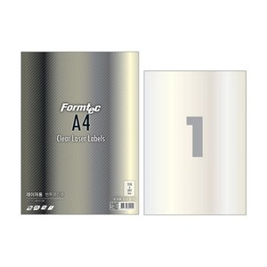 폼텍 반투명 전산라벨 210 x 297 mm 10매 LC-3130, 1칸, 1개
