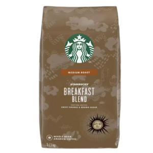 코스트코 스타벅스 커피 블랙퍼스트 모닝 원두 미디엄 로스팅 블렌드 커피콩 대용량 STARBUCKS COFFEE WHOLE BEAN, 홀빈(분쇄안함), 1.13kg, 1개