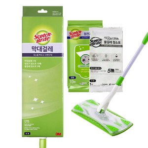 쓰리엠 막대걸레 대형+정전기청소포 10매+물걸레 3매, 1세트