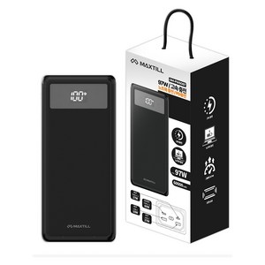 맥스틸 97W 초고속충전 60000mAh PPS 대용량 보조배터리, 블랙, GM-PW 6097