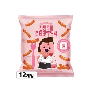 잔망루피 로제 떡볶이 스낵, 12개, 80g